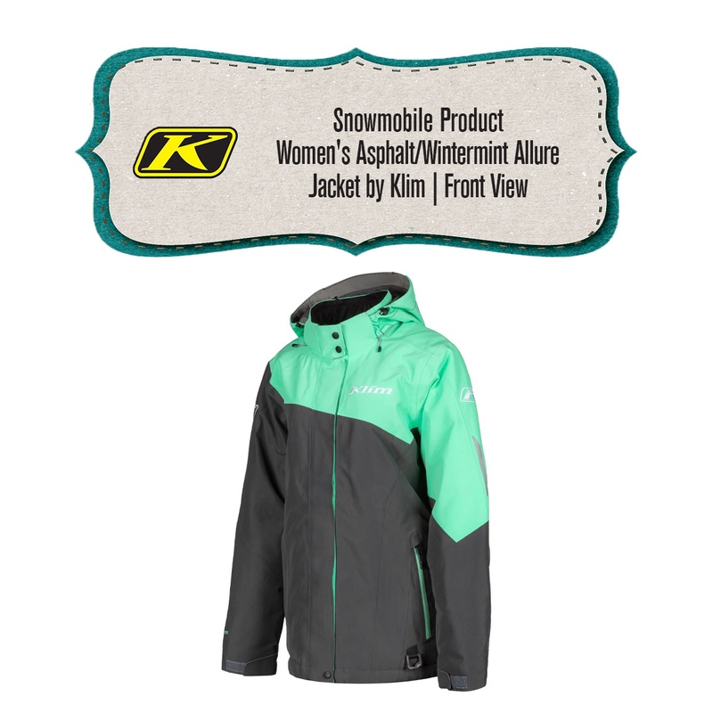** REMOVED S24 ** [Snowmobile Jacket] - Womens - Klim (Asphalt/Wintermint | Allure)