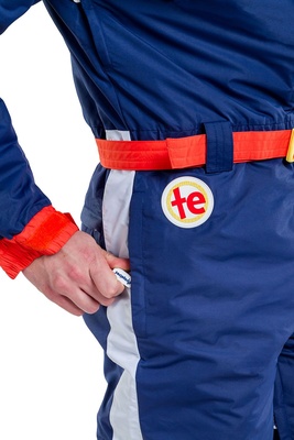 [Complete Outerwear KIT] - Mens - Tipsy Elves (Blue | One-Piece | Santa Fe Shredder)