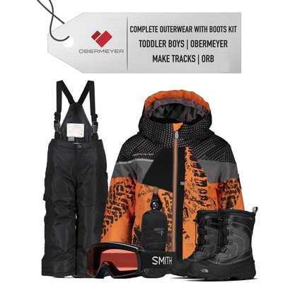 [Complete Outerwear with Boots KIT] - Toddler Boys - Obermeyer (Orange / Black | Orb)
