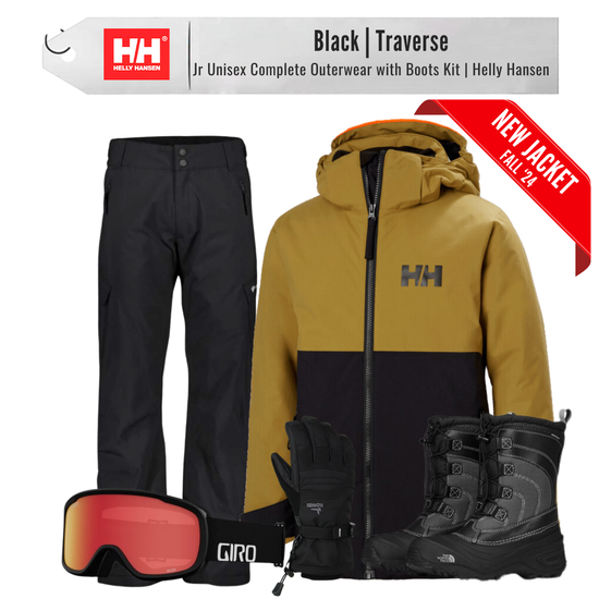 [Complete Outerwear with Boots KIT] - Jr - Helly Hansen ( Black / Brown | Traverse)