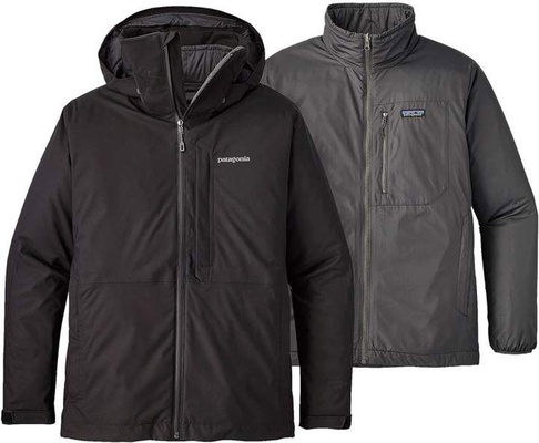[Complete Outerwear with Boots KIT] - Mens - Patagonia (Black | 3-in-1 | Snowshot)