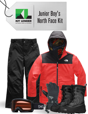 [Complete Outerwear with Boots KIT] - Jr Boys - The North Face (Red | Freedom)