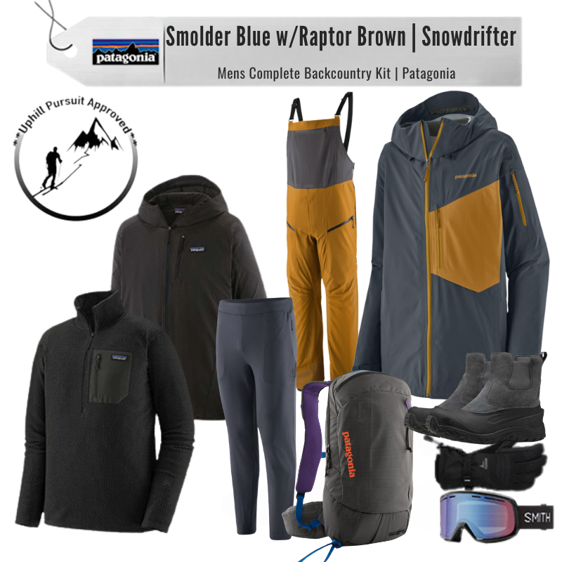 [Complete Backcountry with Boots KIT] - Mens - Patagonia (Smolder Blue w/Raptor Brown | Snowdrifter)