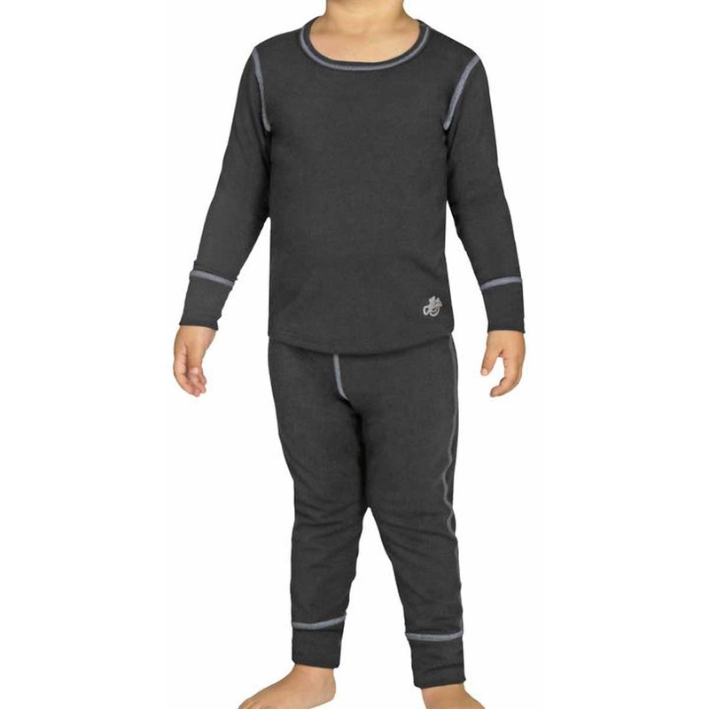[Base Layer Set] - Toddler Unisex - Hot Chillys (Black | Bi-Ply Set)