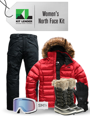 [Complete Outerwear with Boots KIT] - Womens - The North Face (Red With Fur | Gotham II)