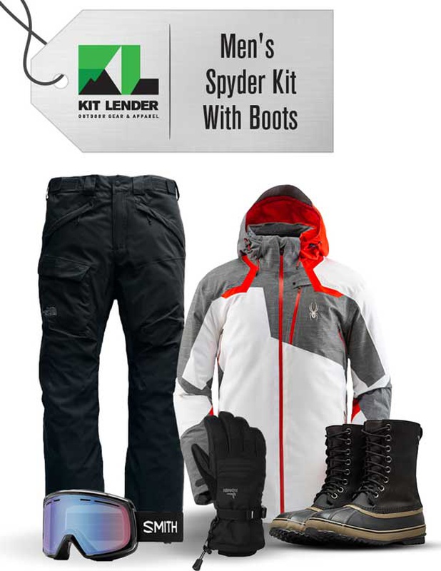 [Complete Outerwear with Boots KIT] - Mens - Spyder (White | Leader | Gore-Tex)