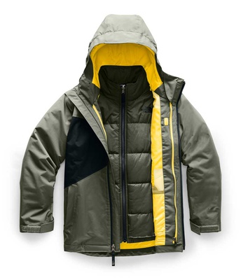 [Complete Outerwear with Boots KIT] - Jr Boys - The North Face (Taupe Green | 3-in-1 | Clement Triclimate)