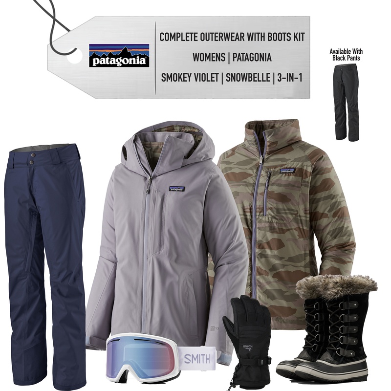 ** REMOVED S24 ** [Complete Outerwear with Boots KIT] - Womens - Patagonia (Smokey Violet | 3-in-1)