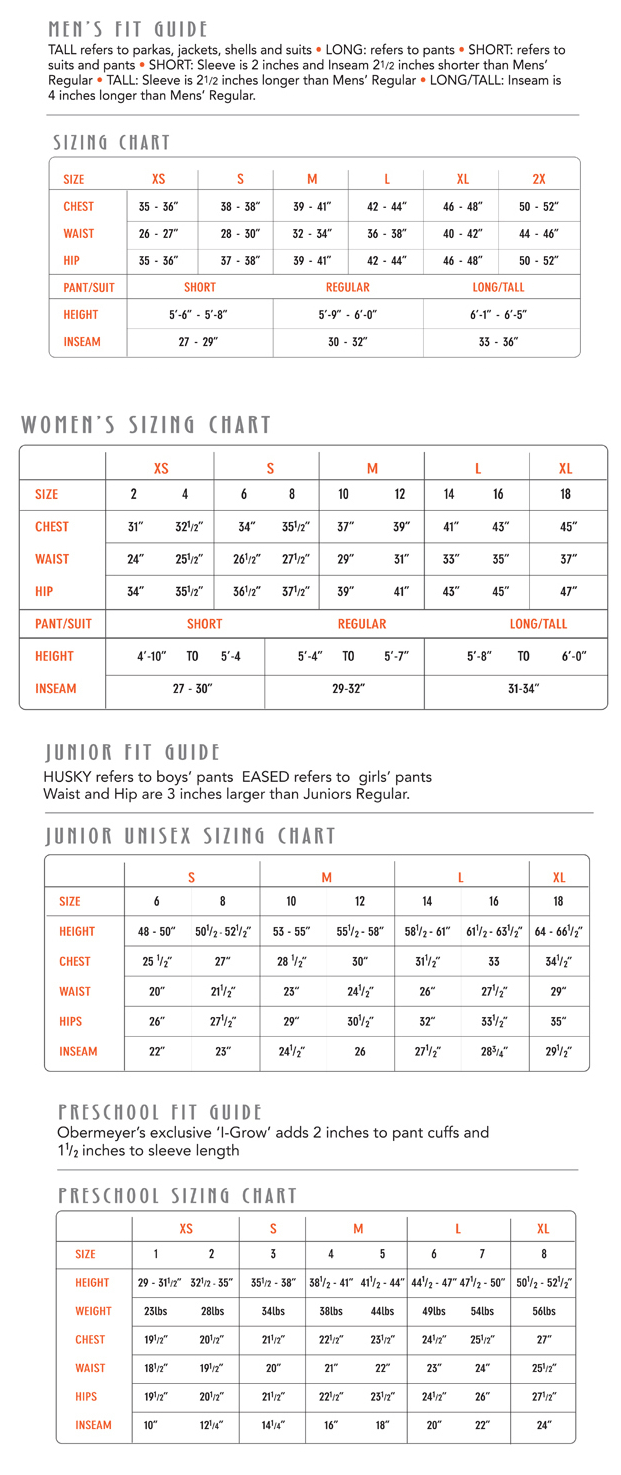 Sizing Guide | Kit Lender - Simple Ski and Snowboard Clothing Rentals ...